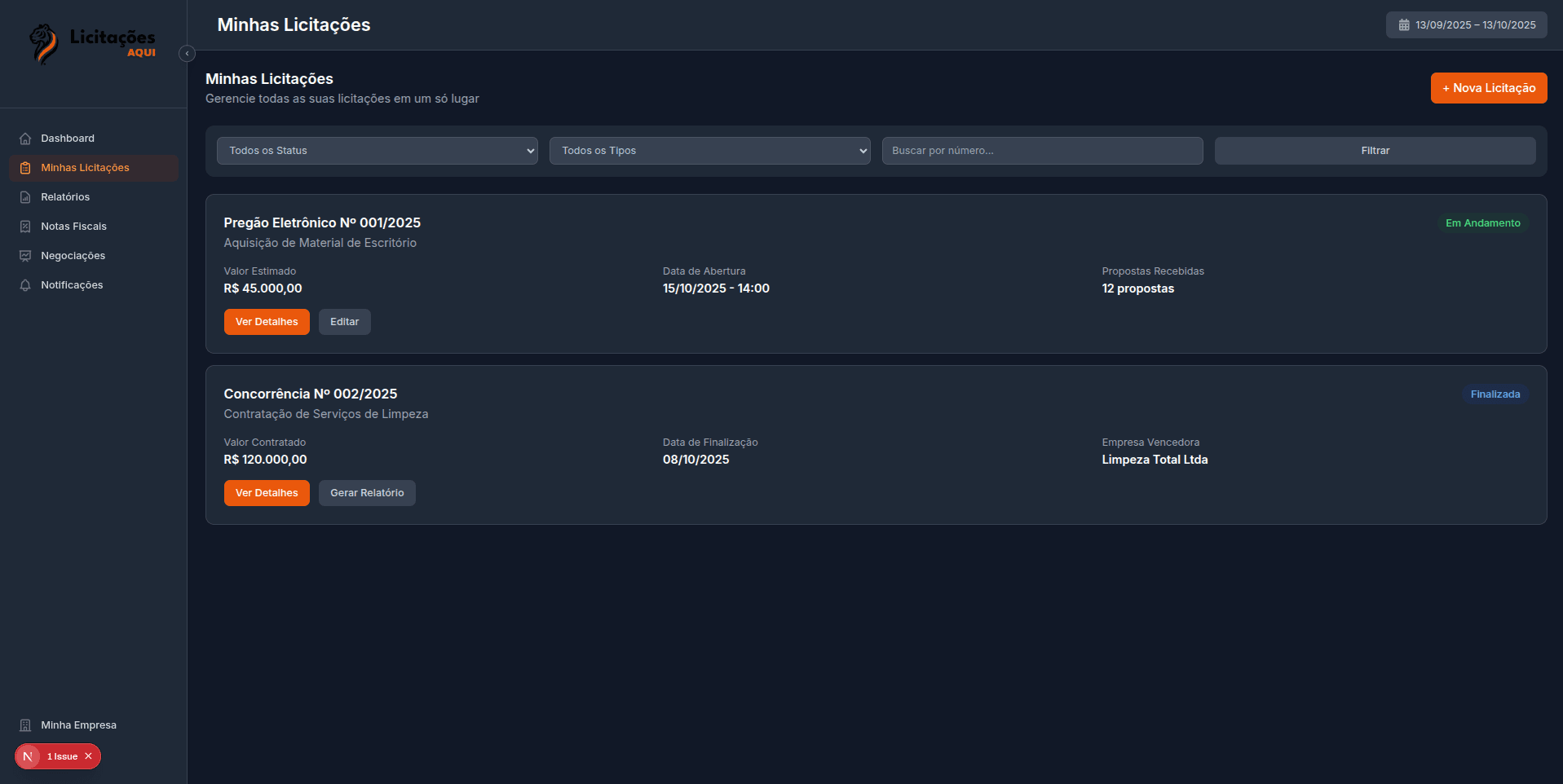Visualização em monitor desktop
